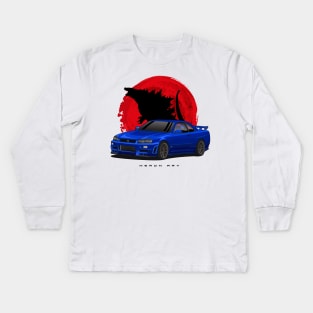 GTR R34 Kids Long Sleeve T-Shirt